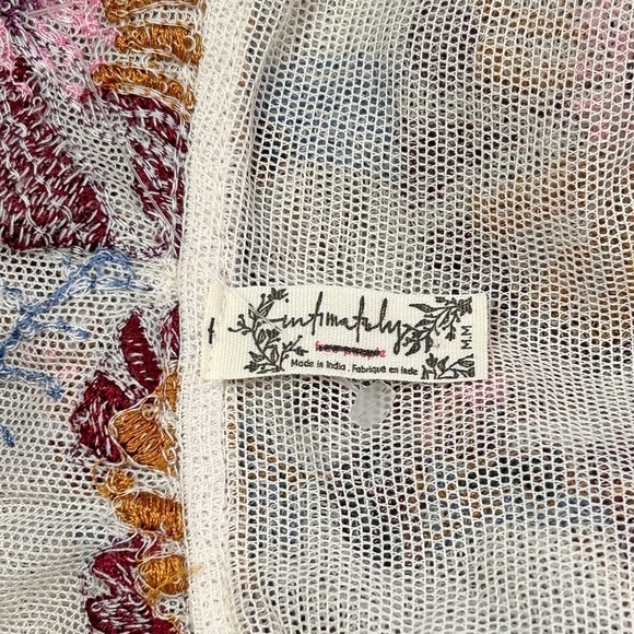 Intimately Free People Day Date Bodysuit Blouse Rope & Floral Embroidered Detail - Picture 14 of 16